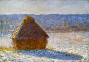 Meule dans la Neige du Matin